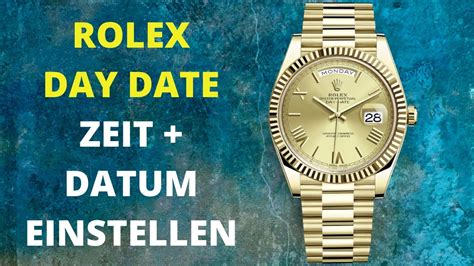 rolex oyster perpetual datum einstellen